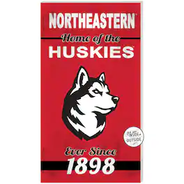 Jardine - Northeastern Huskies 11'' x 20'' Home Of The Sign - Red