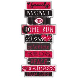 Fan Creations - Cincinnati Reds 5'' x 24'' Celebrations Stack Sign - Multicolor