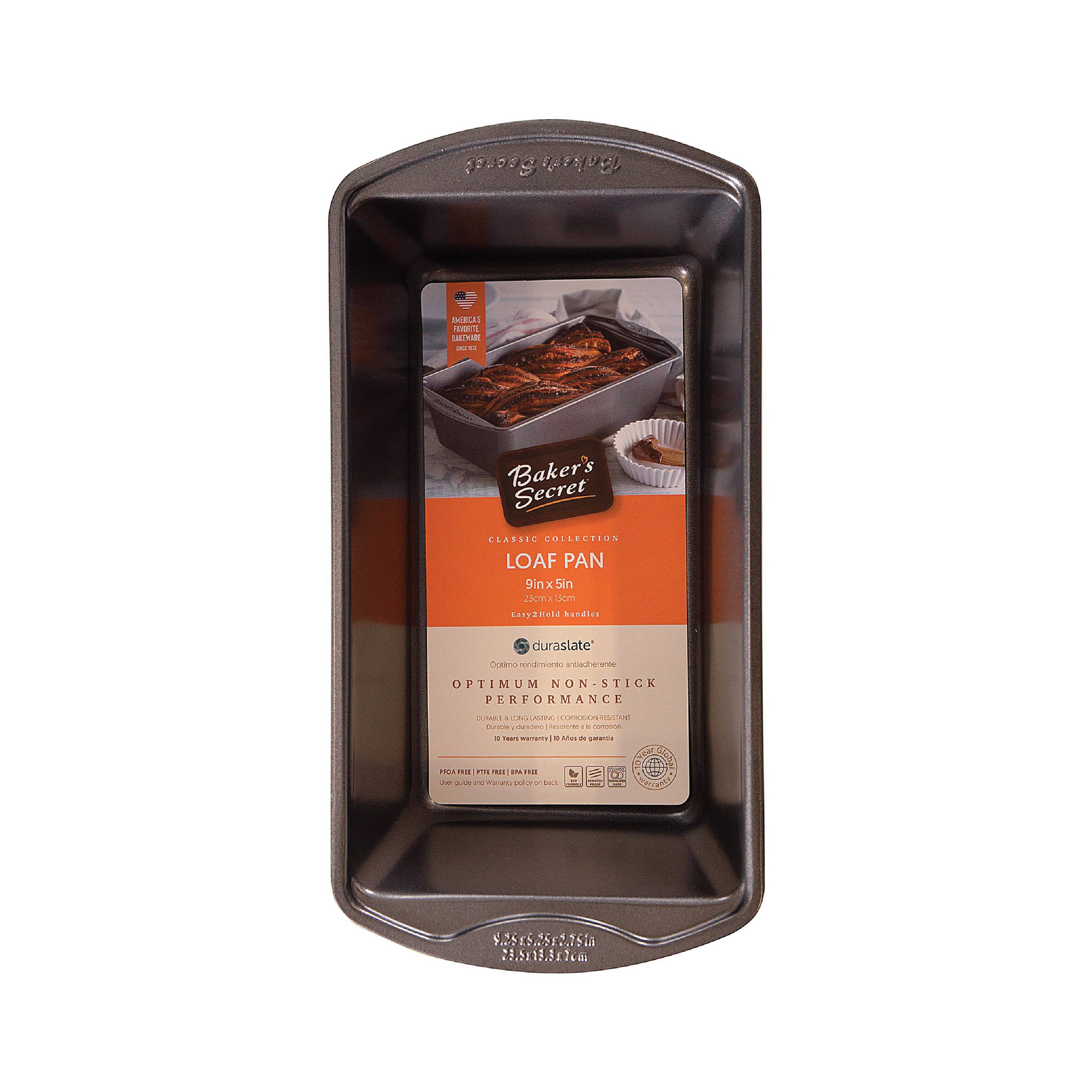 Baker's Secret - Loaf Pan Non-stick 2.9"x5.7"x12.2" Classic Line Carbon Steel - Dark Gray
