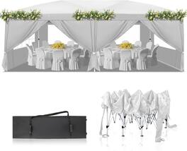 Winado - 10x20ft Pop Up Canopy Tent, Outdoor Instant Shelter Folding Canopy with 6 Side Walls and Carry Bag for Commercial Events