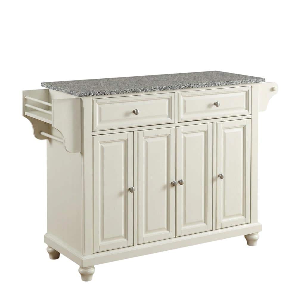 Crosley Furniture - Cambridge Granite Top Full Size Kitchen Island/Cart - White price history on PriceWatchPro