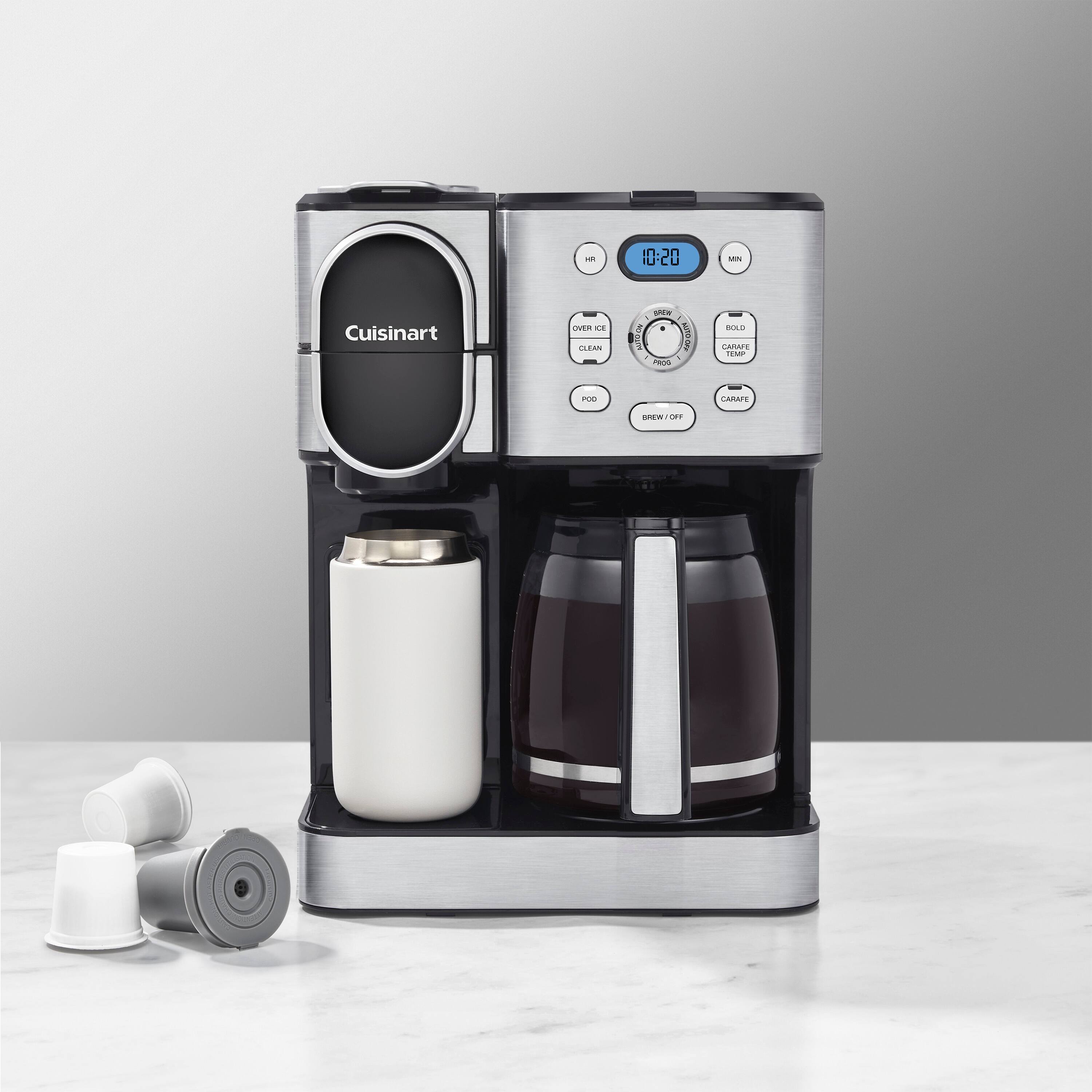 Cuisinart 12 Cup 2 In 1 Coffee Center Coffeemaker Black Stainless Steel