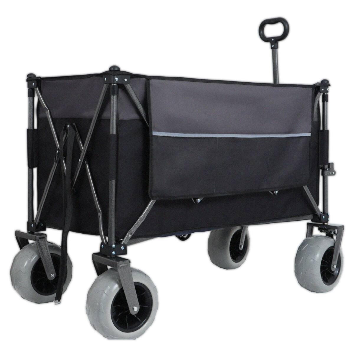 Alt View 9. Loheer - Loheer Heavy Duty Folding Wagon, All Terrain Balloon Wheels, 480 lb Capacity for Sand and Rough Terrain.