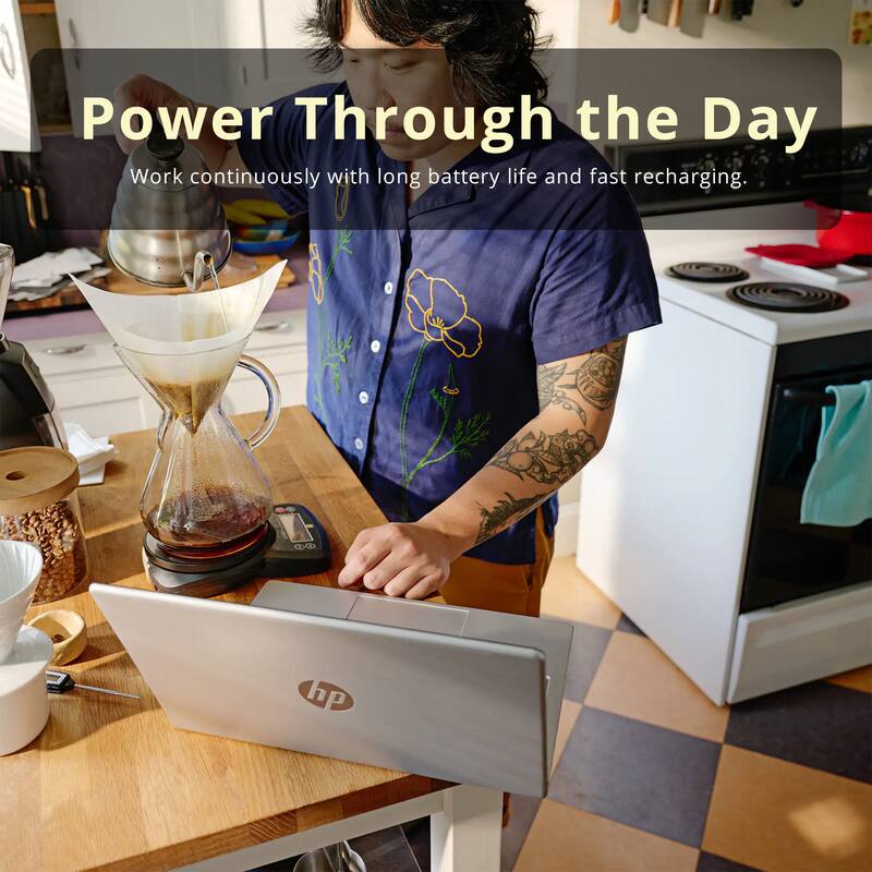 Power Through the Day  
Work continuously with long battery life and fast recharging.