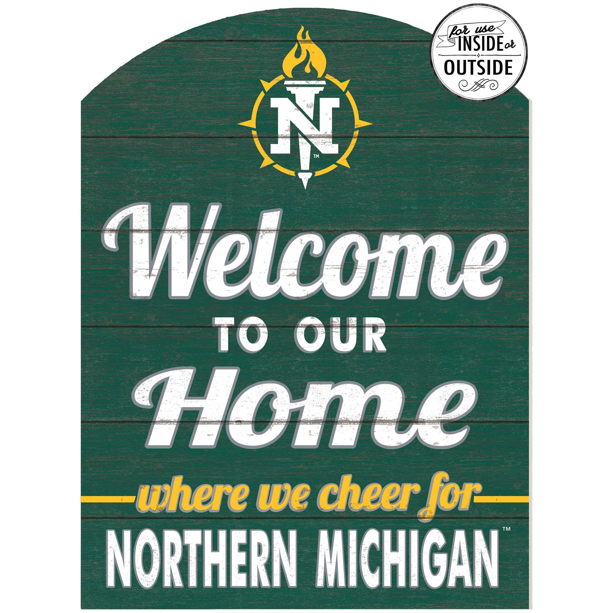 Green Northern Michigan Wildcats 16'' x 22'' Marquee Sign