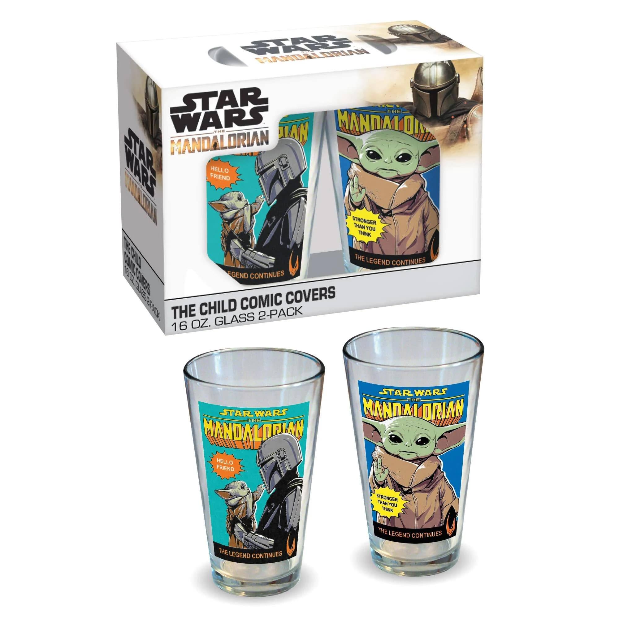 Star Wars - The Child Comic Covers 16oz Pint Glass Set - Clear - Thumbnail 3