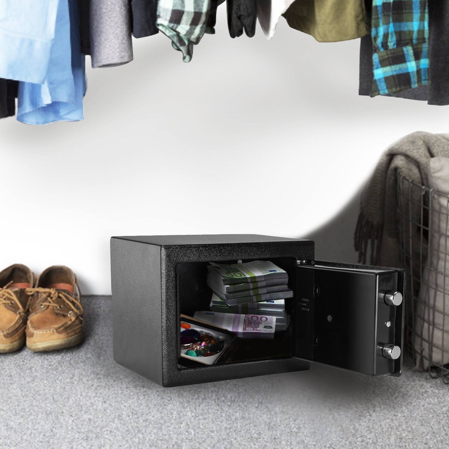 Alt View 2. Winado - Electronic Digital Safe Box Keypad Lock Security Home Office Cash Jewelry Gun - Black.