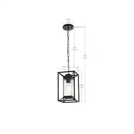 Elegant Lighting - Willington 7 inch Outdoor Pendant - Black
