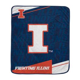 Pegasus - Illinois Fighting Illini 50" x 60" Diagonal Ghost Ultra Soft Blanket - Multicolor