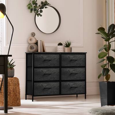 Sorbus Dresser with 6 Faux Wood Drawers,Grey Wood Sorbus Dresser with 6 Faux Wood Drawers,Grey Wood