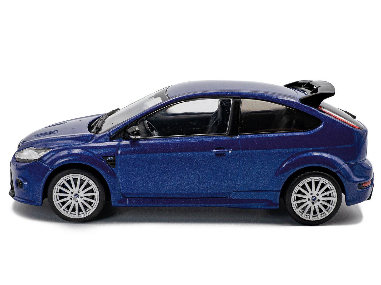 Alt View 1. Solido - 2010 Ford Focus MKII RS Indianapolis Blue Metallic 1/43 Diecast Model Car by Solido.