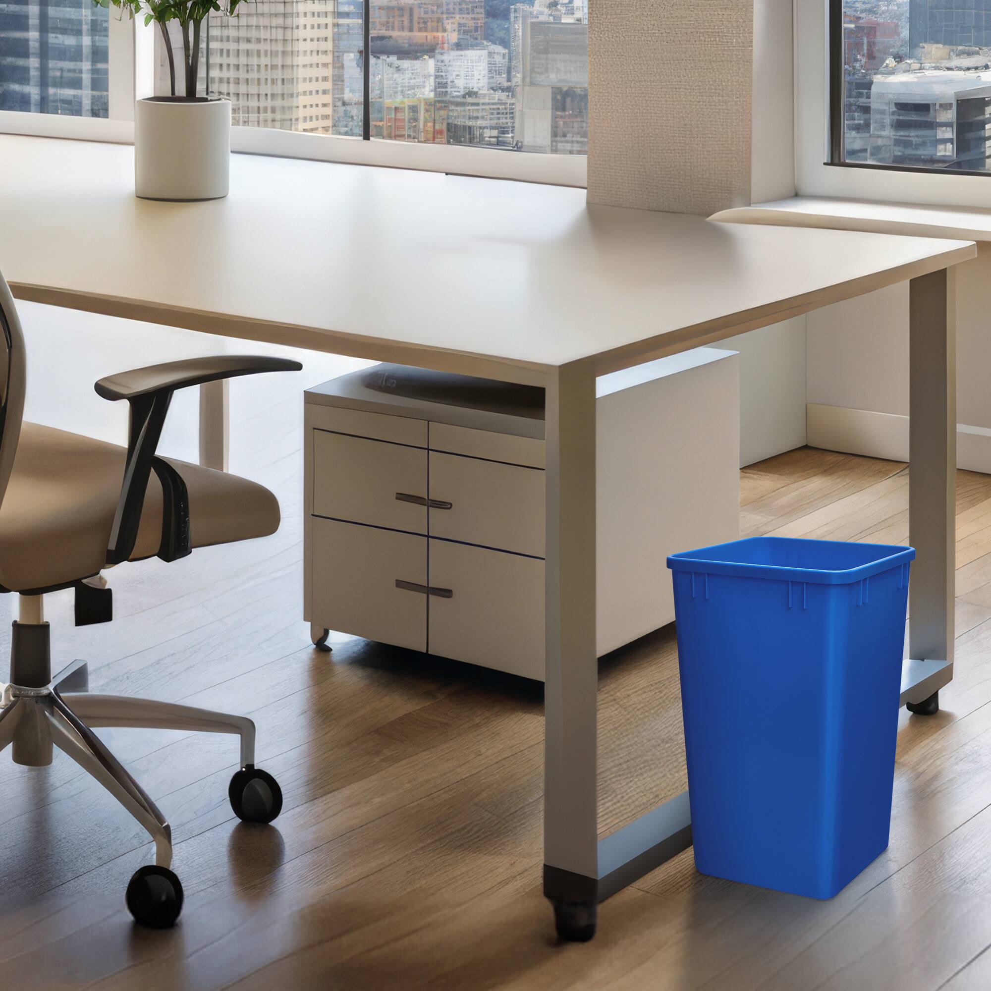 Alt View 7. Rev-A-Shelf - Rev-A-Shelf Polymer Replacement 35 qt. Trash Bin, Blue, 2 Pack, RV-35-22-2 - Blue.