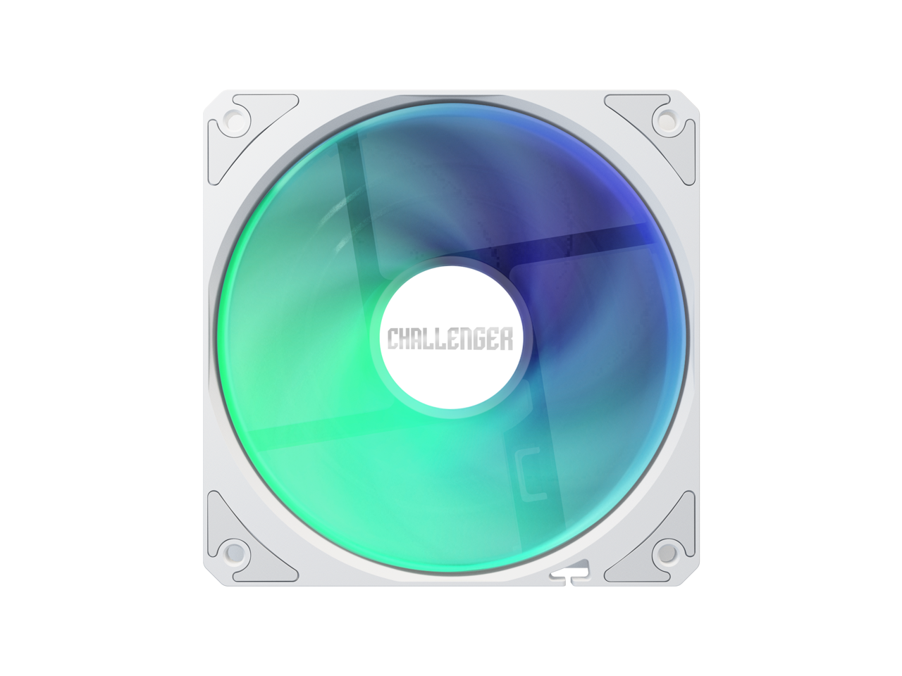Alt View 6. ASRock - ASRock AIO Challenger White 240 Digital 27mm radiator, 3" Digital Display w/ ARGB, ARGB Hub-lighting fan, white version - White.