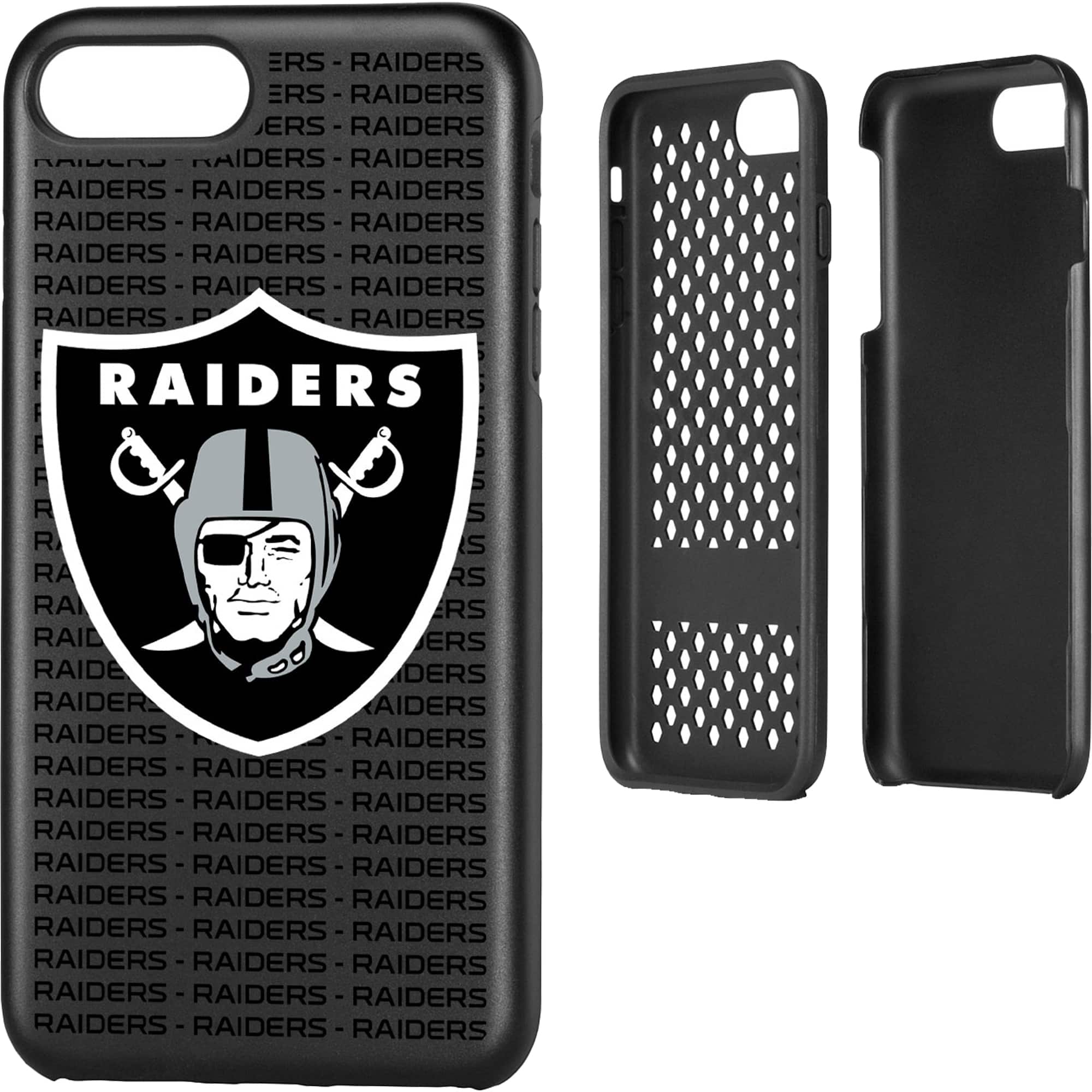 Keyscaper - NFL - Las Vegas Raiders iPhone Rugged Case with Text Design - 16 - Multicolor