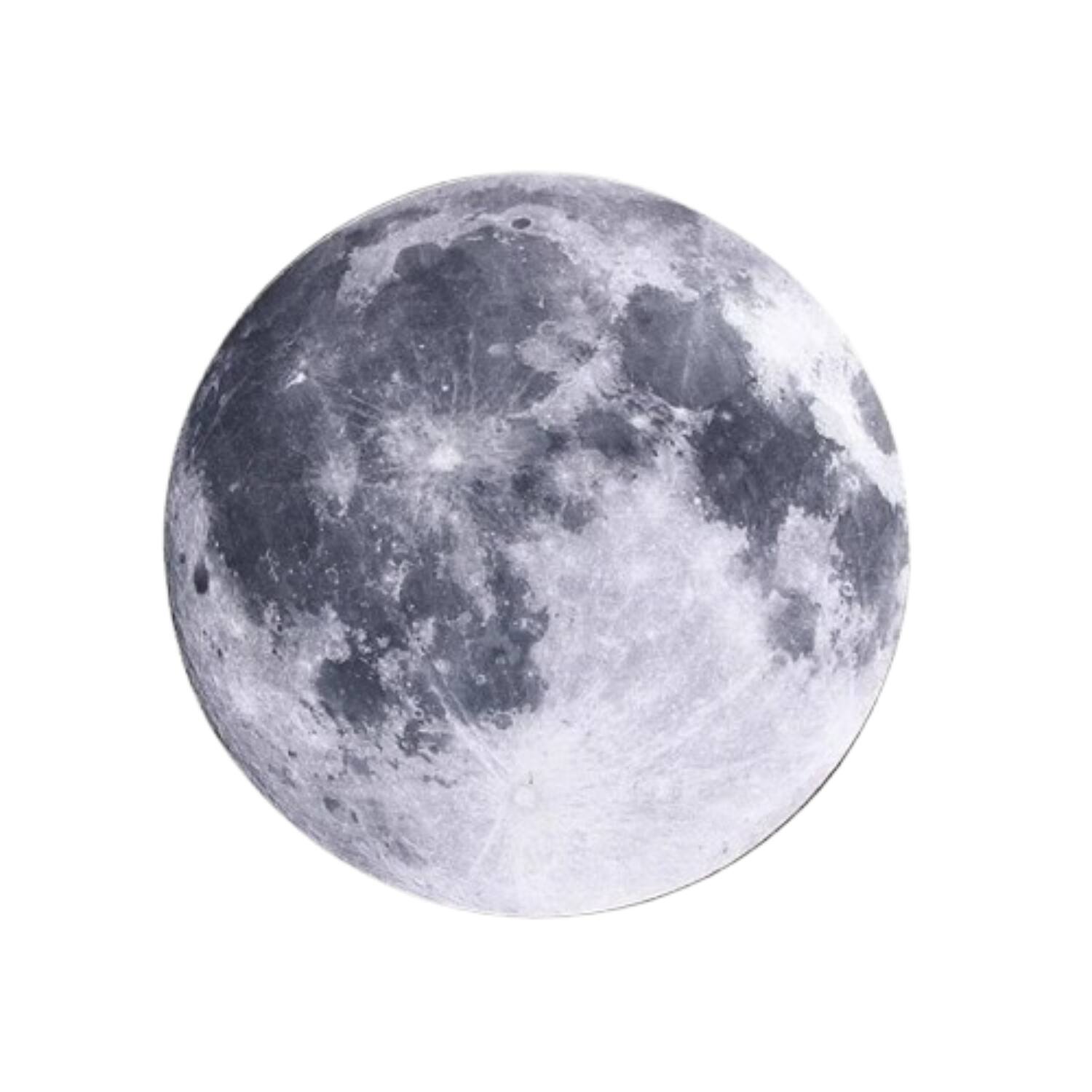 Front. Stock Preferred - Space Gaming Round Mouse Pad Moon Pattern - Black.
