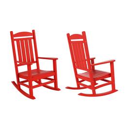 WestinTrends - Malibu 2-Piece set Outdoor / Patio rocking chairs ( 2 seater ) - Red
