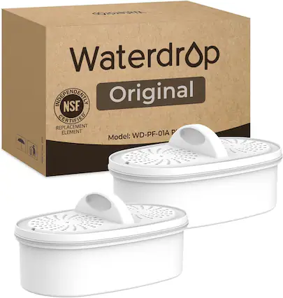 Waterdrop Original
NSF Independently Certified Replacement Element
Model: WD-PF-01A P
Keeps in Chlorine, Lead, and 180 Contaminants
