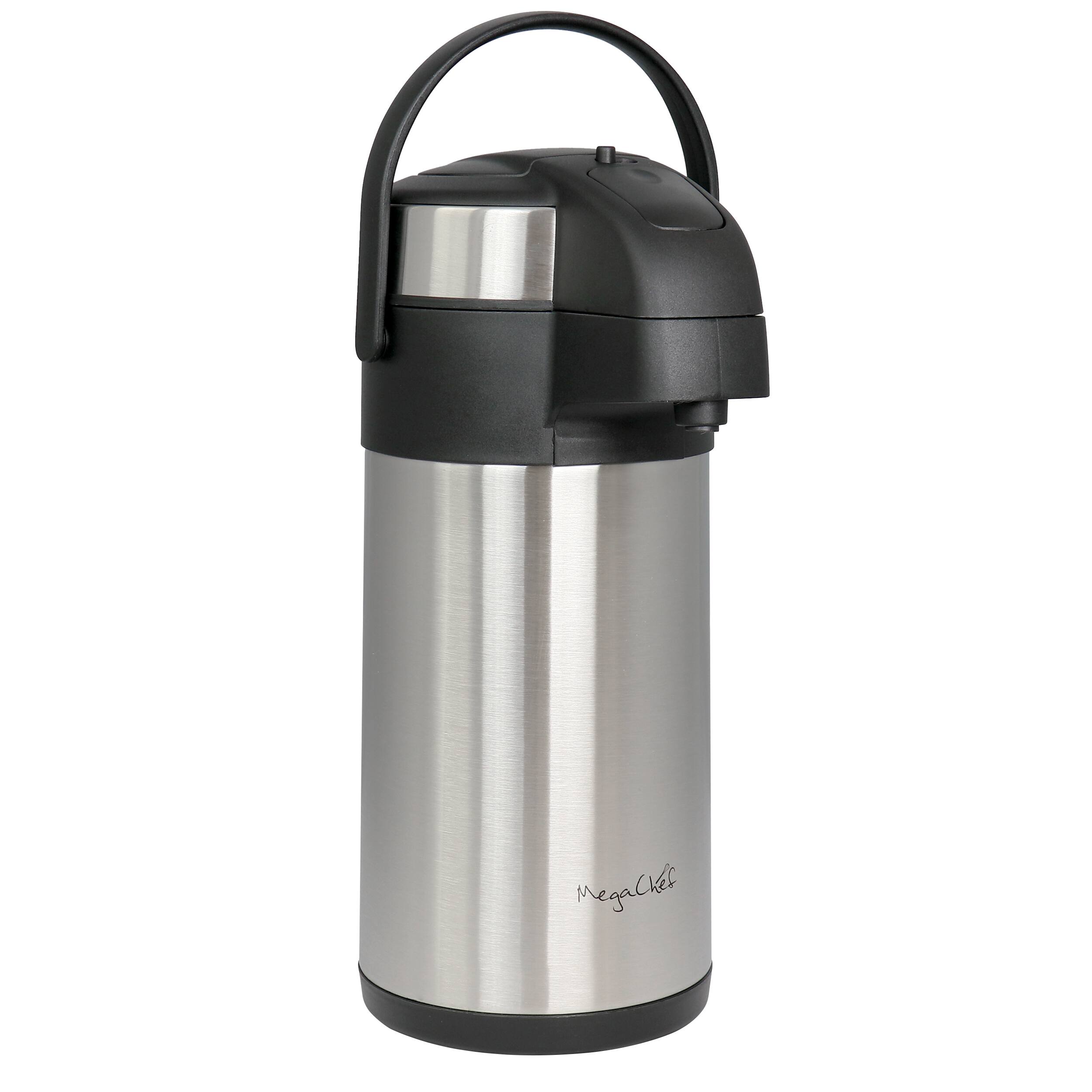 Alt View 1. MegaChef - MegaChef 3.17 Quart Stainless Steel Vacuum Body Pump Cap Air Pot - Silver.