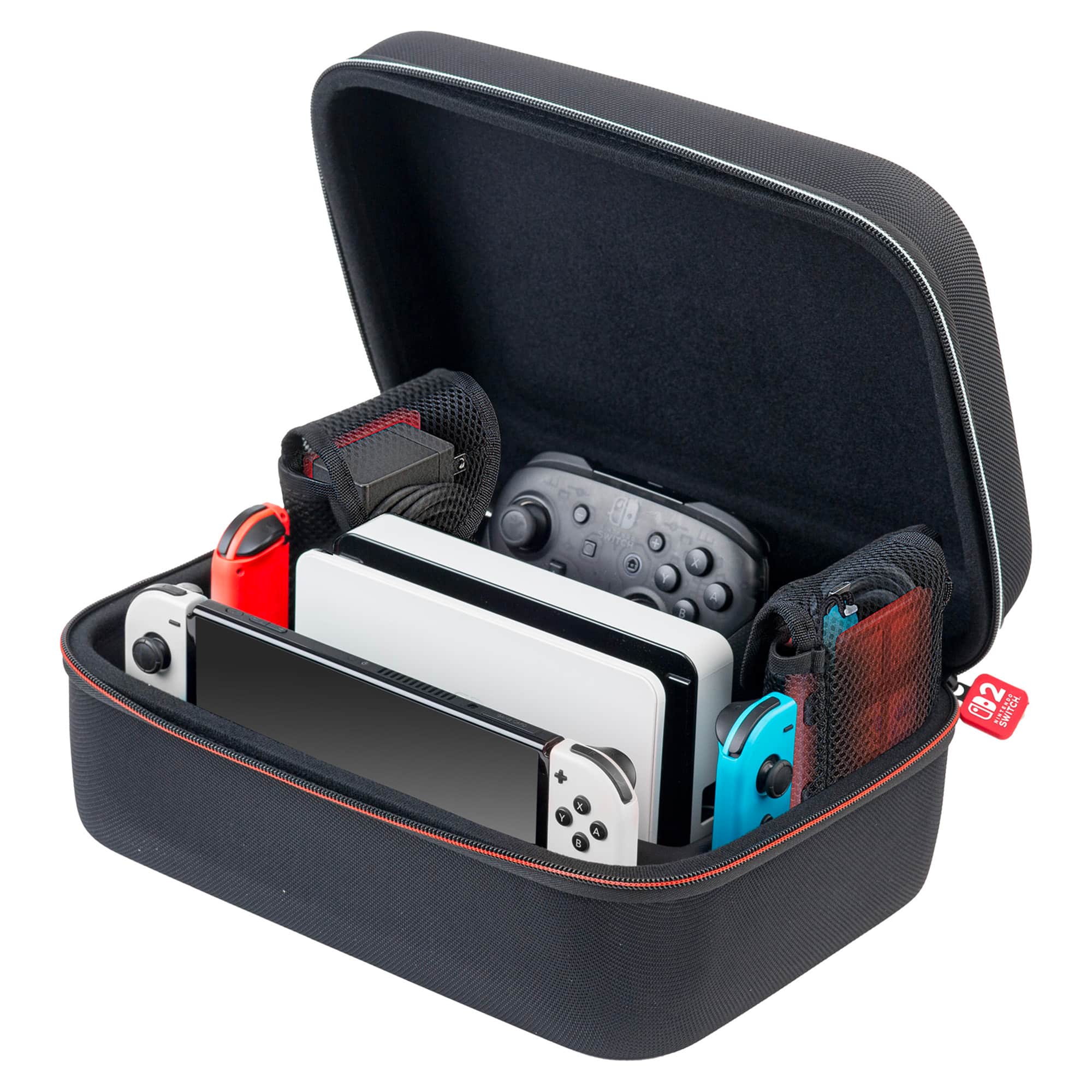 Alt View 3. RDS Industries - Nintendo Licensed Game Traveler Deluxe Complete System Case for Nintendo Switch 2 - Black.