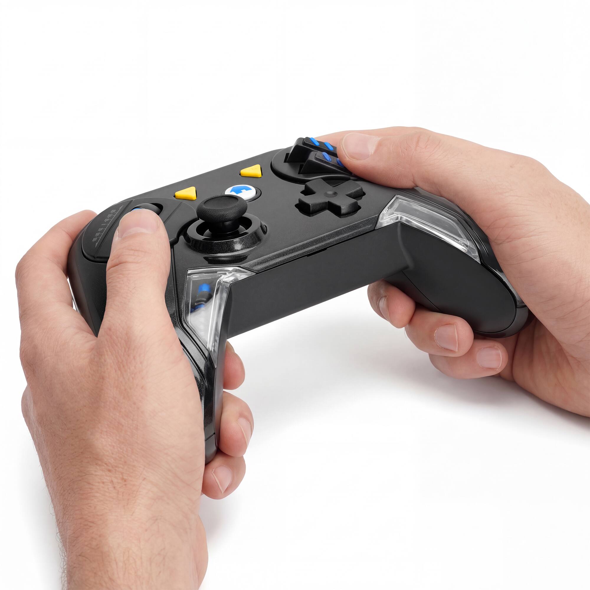 Alt View 2. Ghost Gear - GHOST GEAR Wireless Racing Controller for PC,Steam Deck, Switch 2, iPhone & iPad – Pressure-Control Pedals – Black/White - Black White.