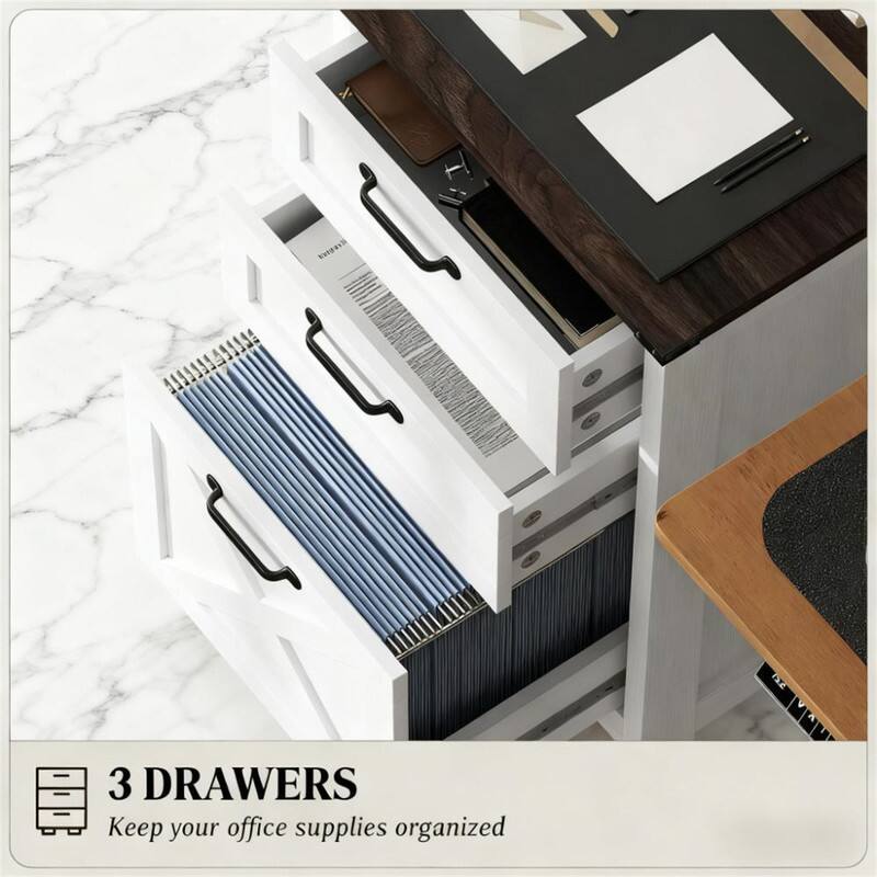 3 DRAWERS  
Keep your office supplies organized