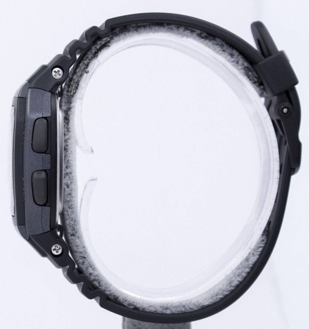 Left. Casio - Youth Digital Illuminator W-96H-1BVDF W96H-1BVDF Men's Watch - Gray.