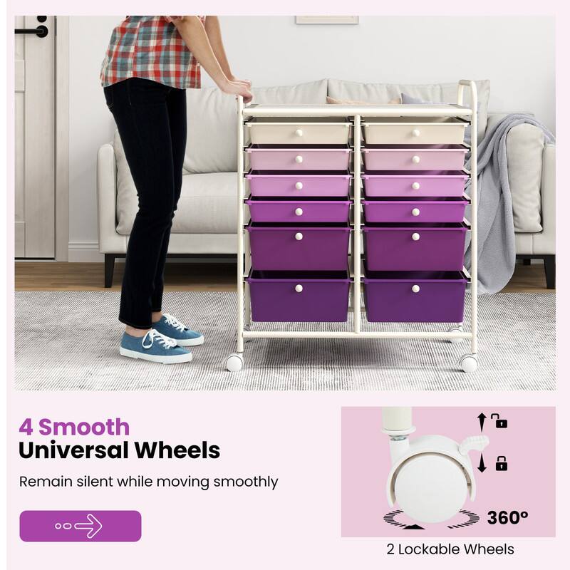 4 Smooth Universal Wheels  
Remain silent while moving smoothly  
360°  
2 Lockable Wheels