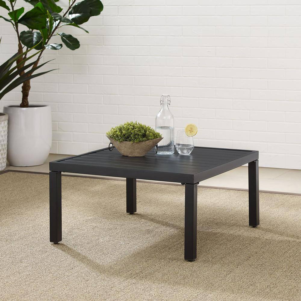 Alt View 2. Crosley Furniture - Piermont Outdoor Sectional Coffee Table - Matte Black.