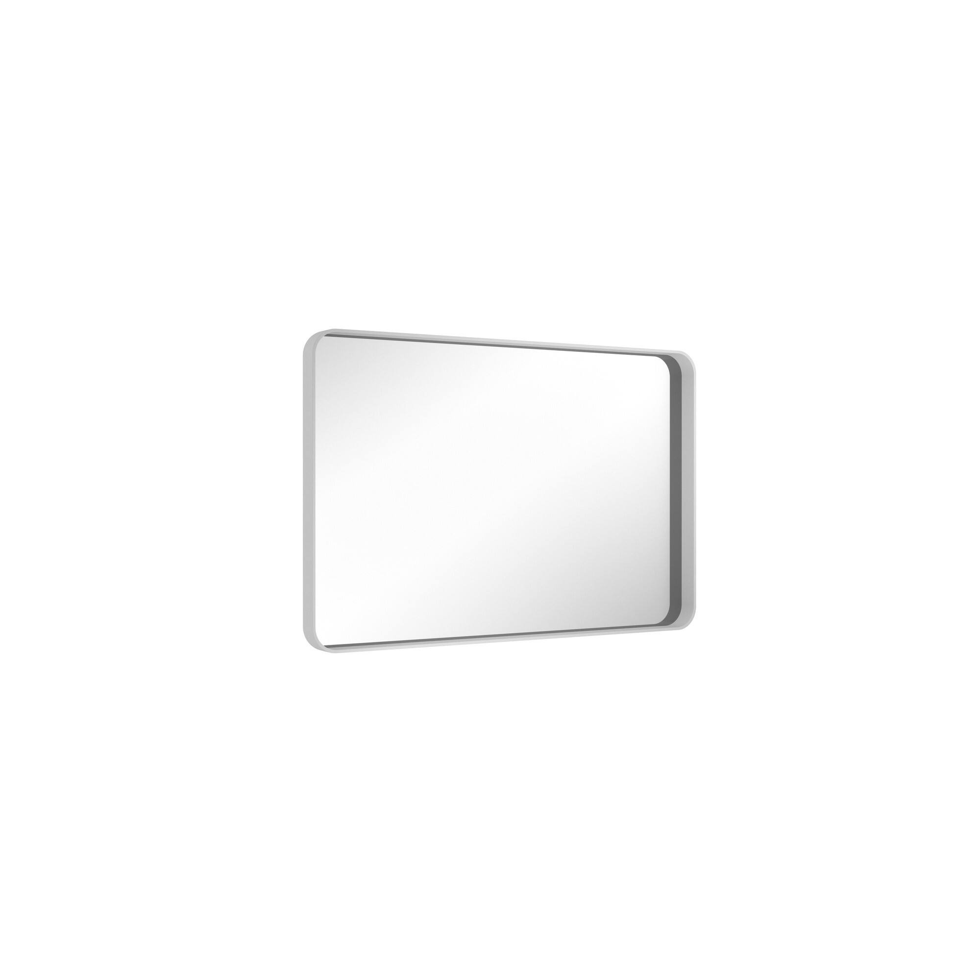 Angle. Boyel Living - 16-Inch x 24-Inch Rectangular Aluminum-Framed Bathroom Wall Mirror - White.