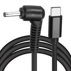 Front. Unique Bargains - 4.9FT USB C to DC 3x1.1mm PD Charging Cable, 20V/3A 60W, for Router, Camera, TV Box, Desk Lamp - Black.