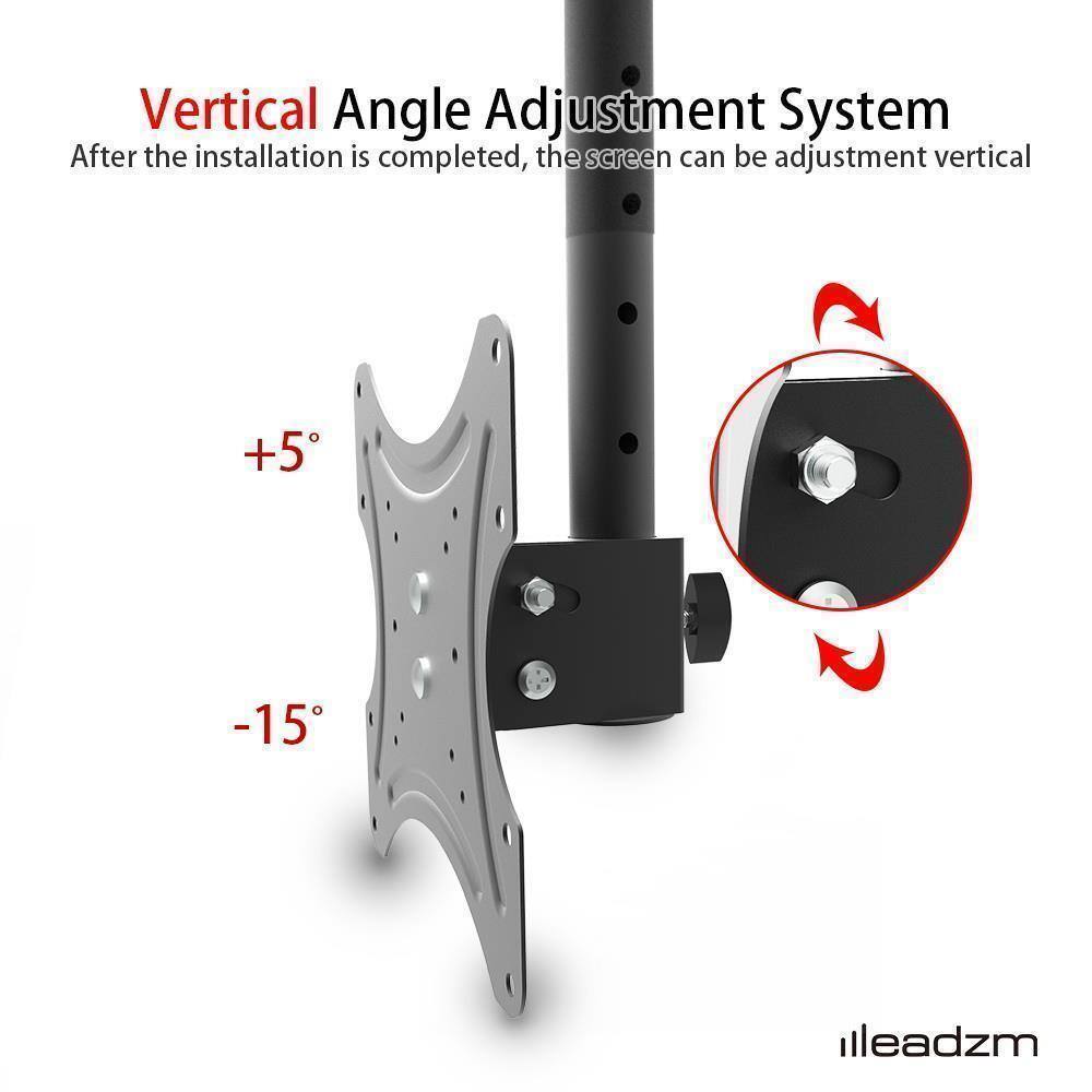 Vertical Angle Adjustment System  
After the installation is completed, the screen can be adjusted vertically +5° to -15°.