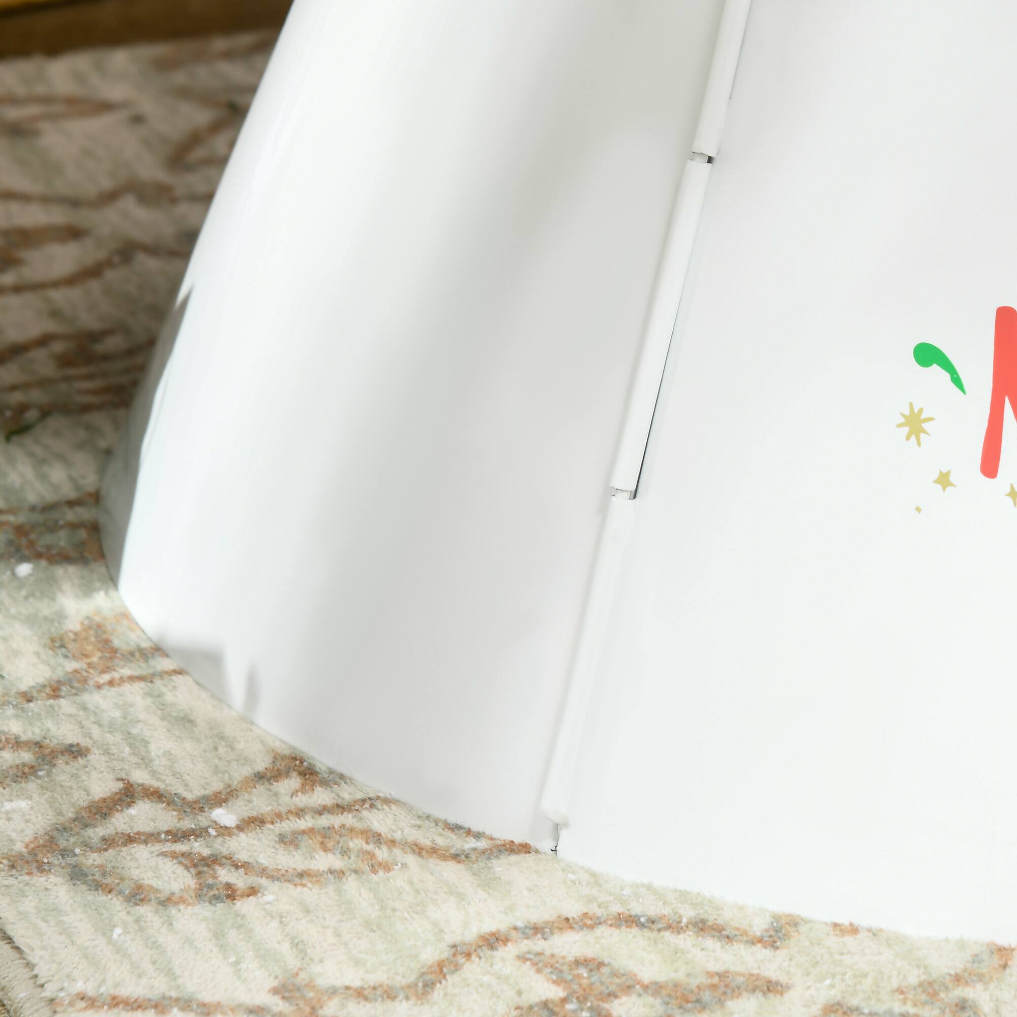 Alt View 8. Homcom - Steel Christmas Tree Collar Ring Skirt, 26x26x11 Inch Home Decoration - White.