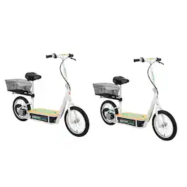 Razor - EcoSmart Metro Electric Economical Scooter with Seat & Rack, Green (2 Pack) - Black