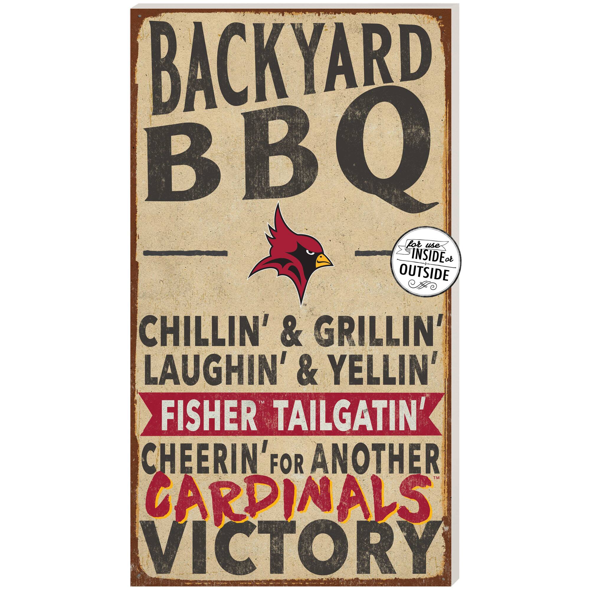 St. John Fisher Cardinals 11" x 20" Indoor/Outdoor BBQ Sign