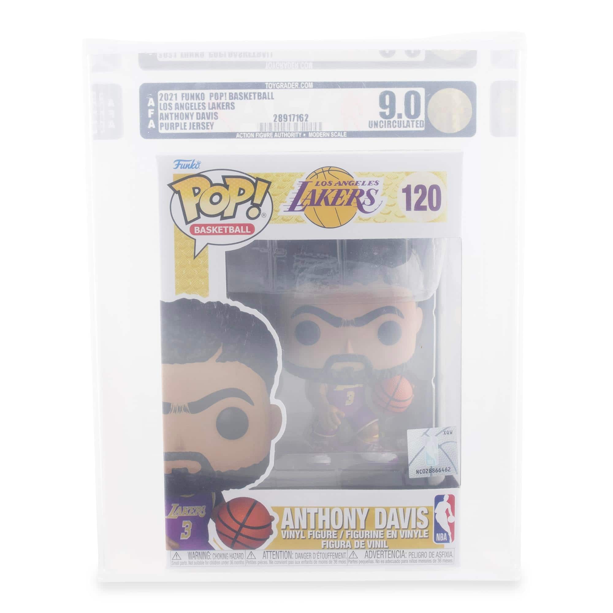 NBA LA Lakers Funko POP | Anthony Davis ( Jersey) | Rated AFA 9 - Purple