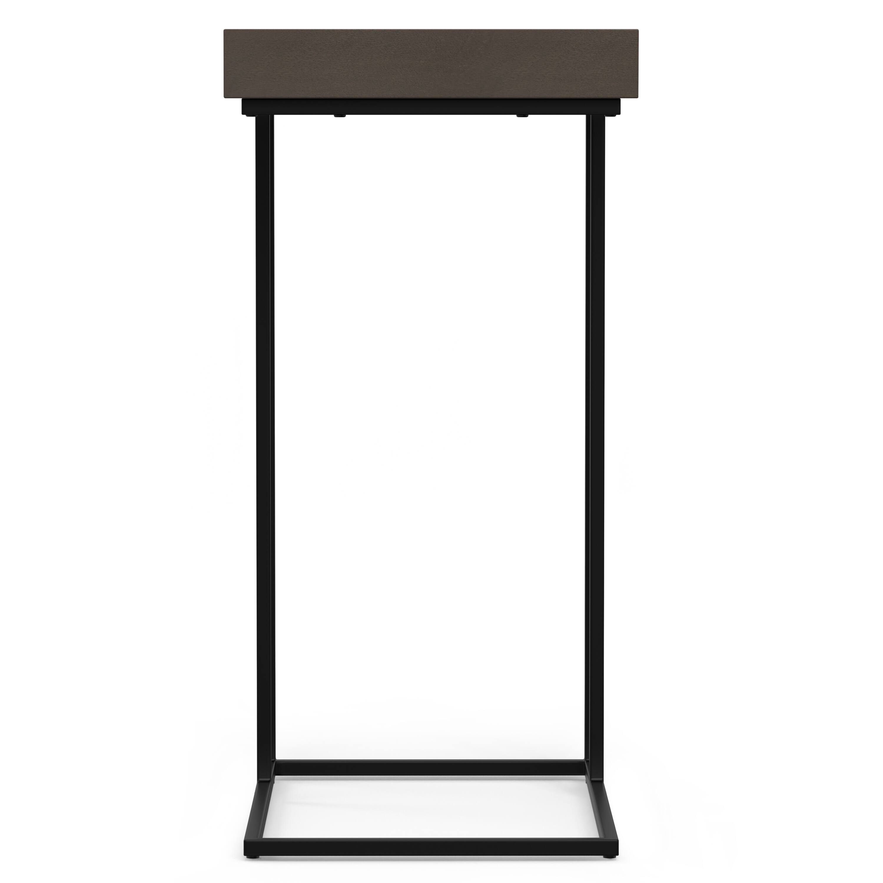 Left. Simpli Home - Gallagher SOLID MANGO WOOD and Metal 12 inch Wide Rectangle Industrial C Side Table in Walnut Brown, Fully Assembled - Walnut Brown.