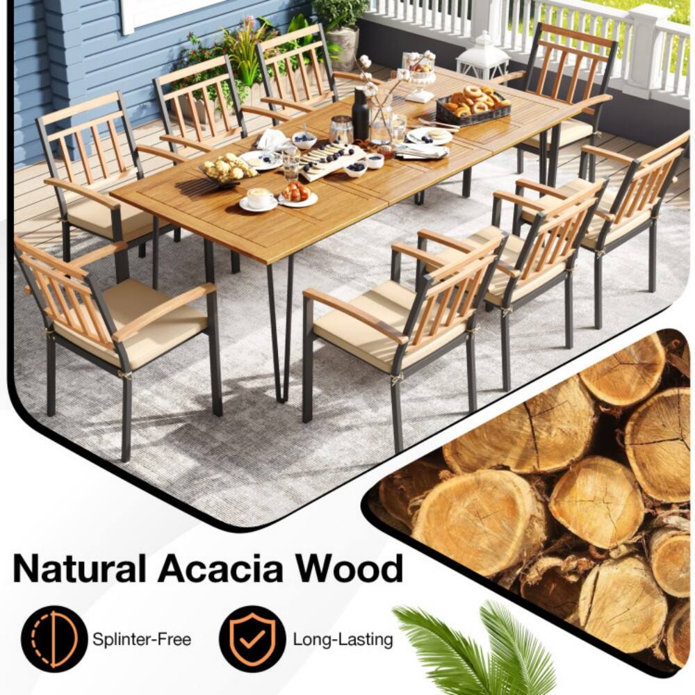 Natural Acacia Wood  
Splinter-Free  
Long-Lasting