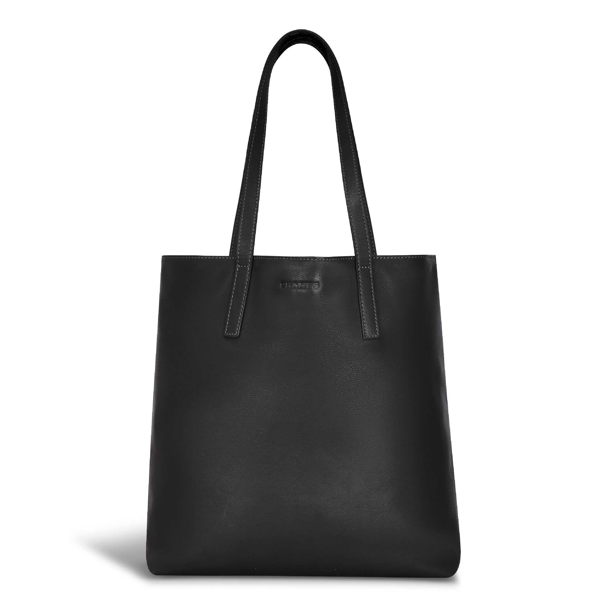 Champs Onyx Collection Leather Vertical Tote Black OB-415-BLACK