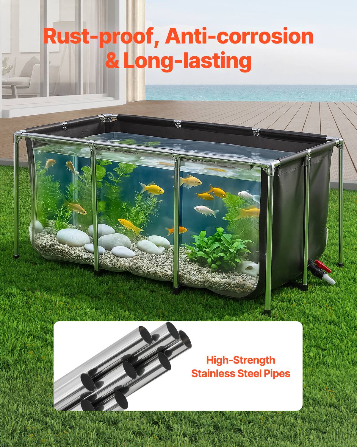 Rust-proof, Anti-corrosion & Long-lasting  
High-Strength Stainless Steel Pipes