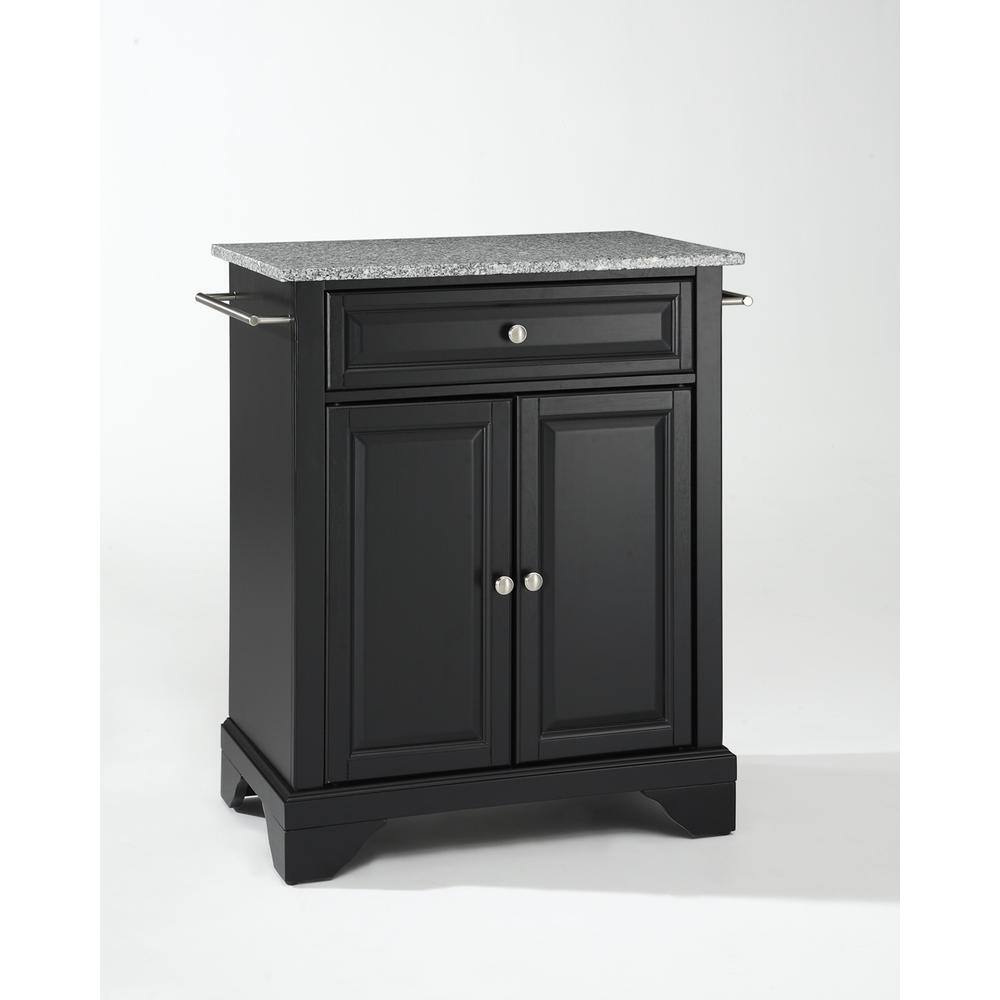 Back. Crosley Furniture - Lafayette Granite Top Portable Kitchen Island/Cart - Black.