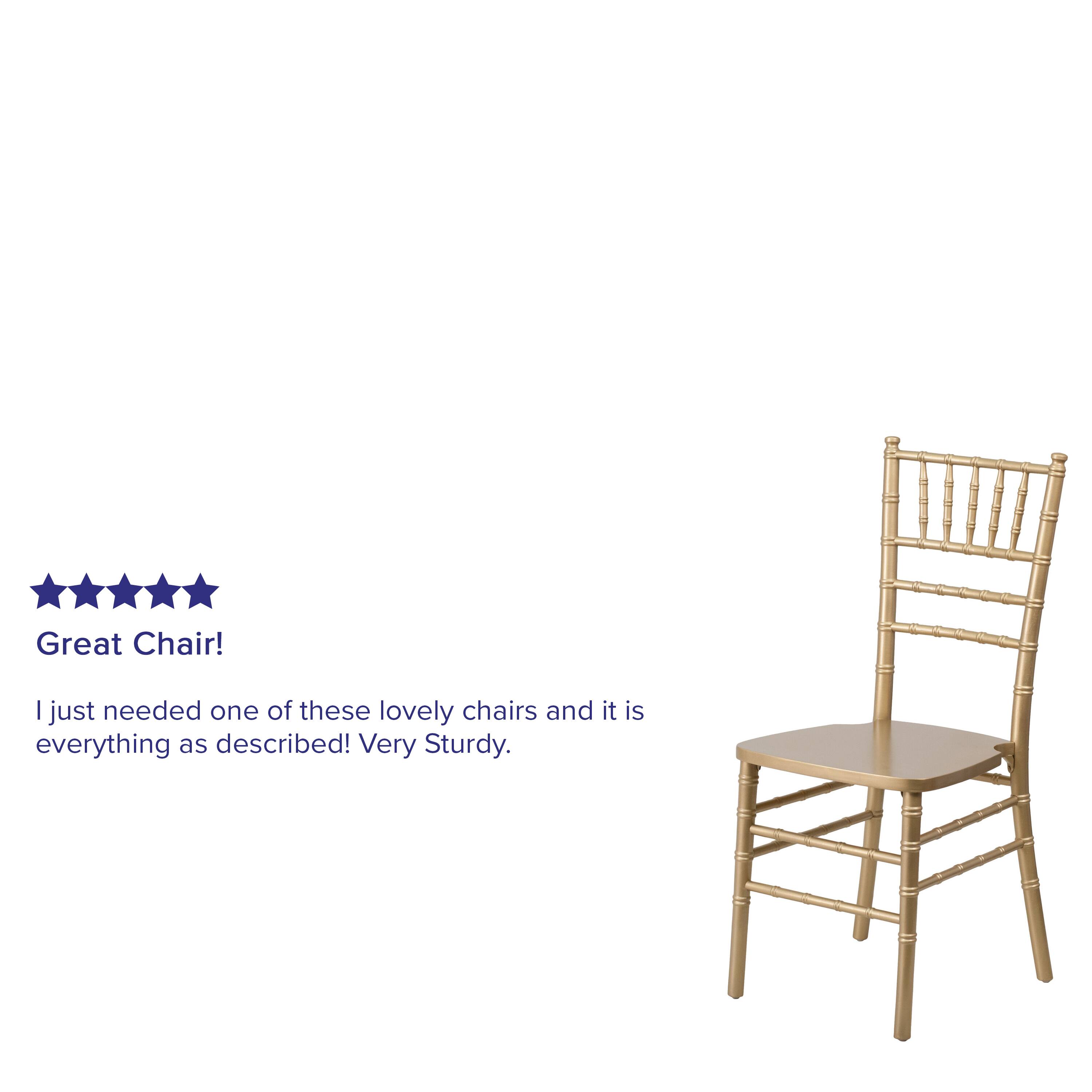 Great Chair!  
I just needed one of these lovely chairs and it is everything as described! Very Sturdy.