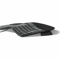 Front. Matias - Matias Sculpted Ergonomic Wired Keyboard for PC - Cable Connectivity - USB Type C Interface - Windows - PC - Scissors - Black.