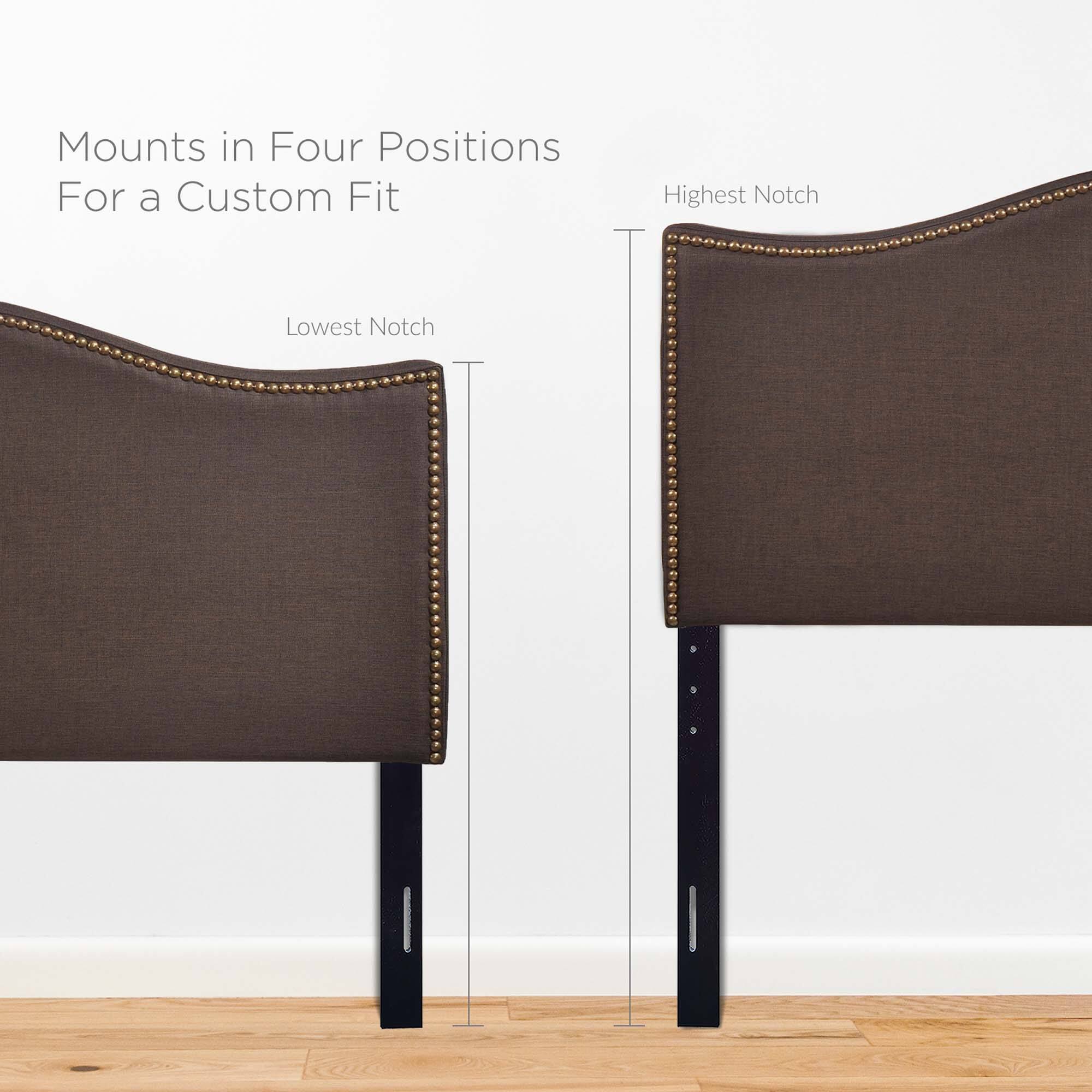 Mounts in Four Positions  
For a Custom Fit  

Lowest Notch  
Highest Notch
