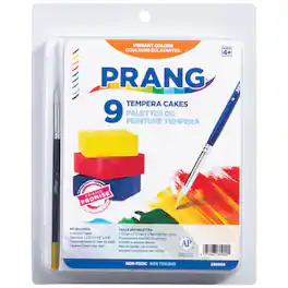 Prang - Gallery v Tempera Cake Set 9 Colors with Brush