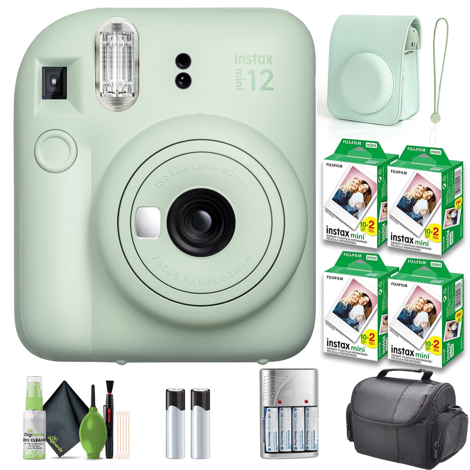 Fujifilm - INSTAX MINI 12 Instant Film Camera with Instant Film - Mint Green