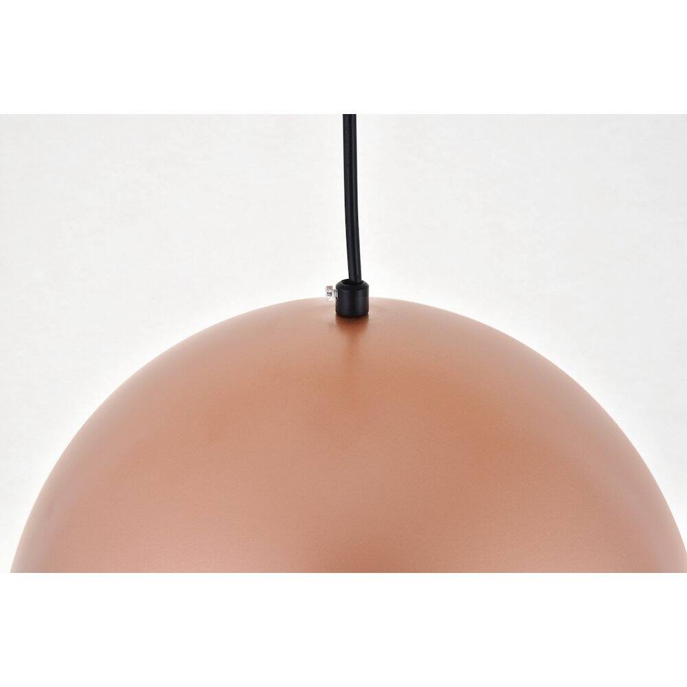 Alt View 1. Living District - Circa 1 Light Honey Gold Pendant - Honey Gold.