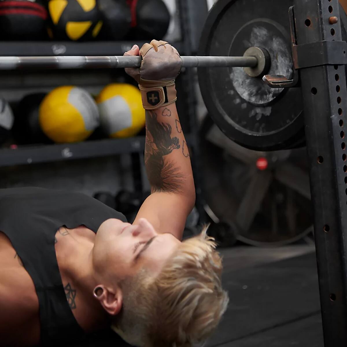 Alt View 4. Harbinger - Harbinger Unisex Pro Wrist Wrap Weight Lifting Gloves - Small - Tan Camo - Tan Camo.