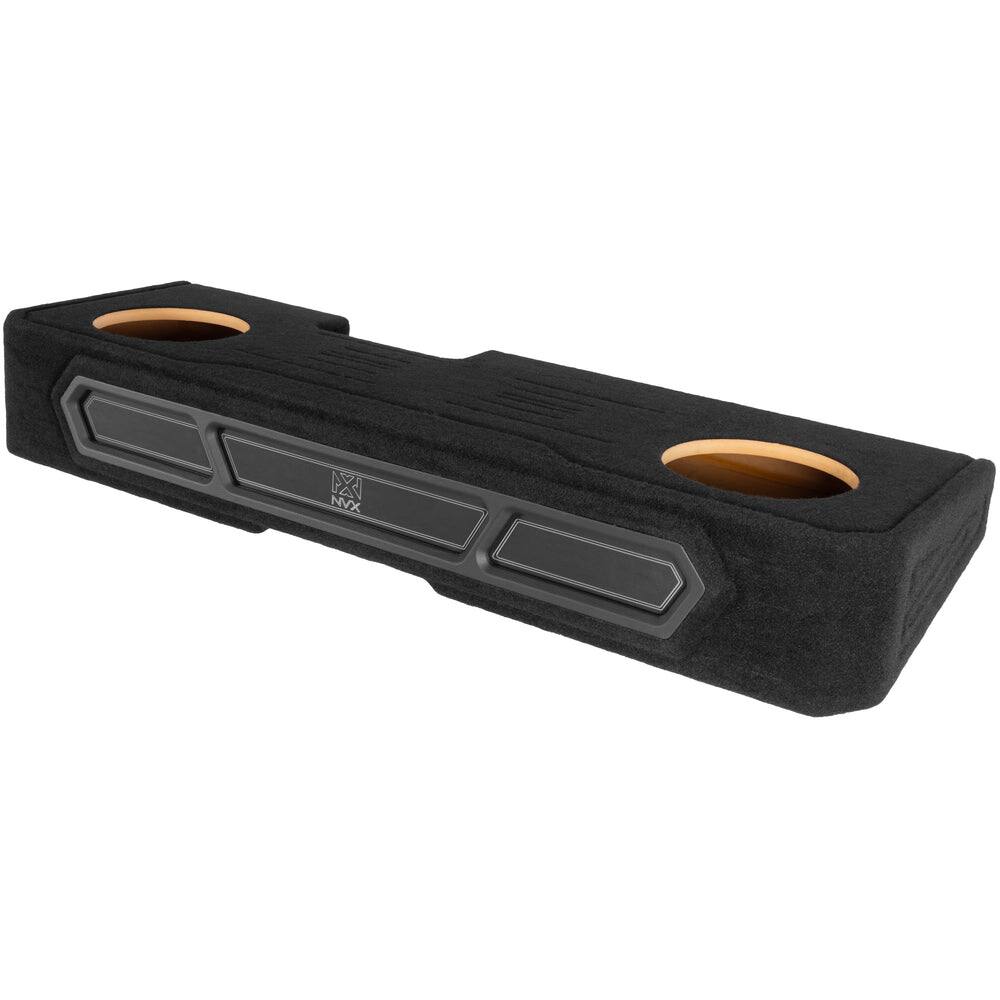 Alt View 7. NVX - 2008-2018 GM Crew Cab Trucks - 10in Sub Enclosure BE-GM-08SLVCC-S210 Custom Fit Under-seat Dual Empty Sealed Box.