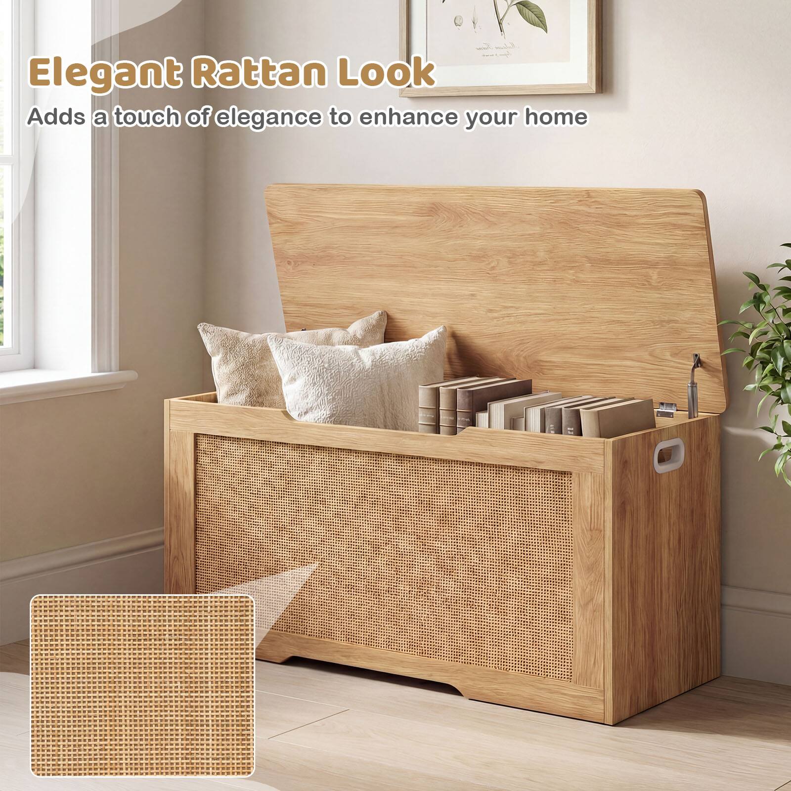 Elegant Rattan Look  
Adds a touch of elegance to enhance your home