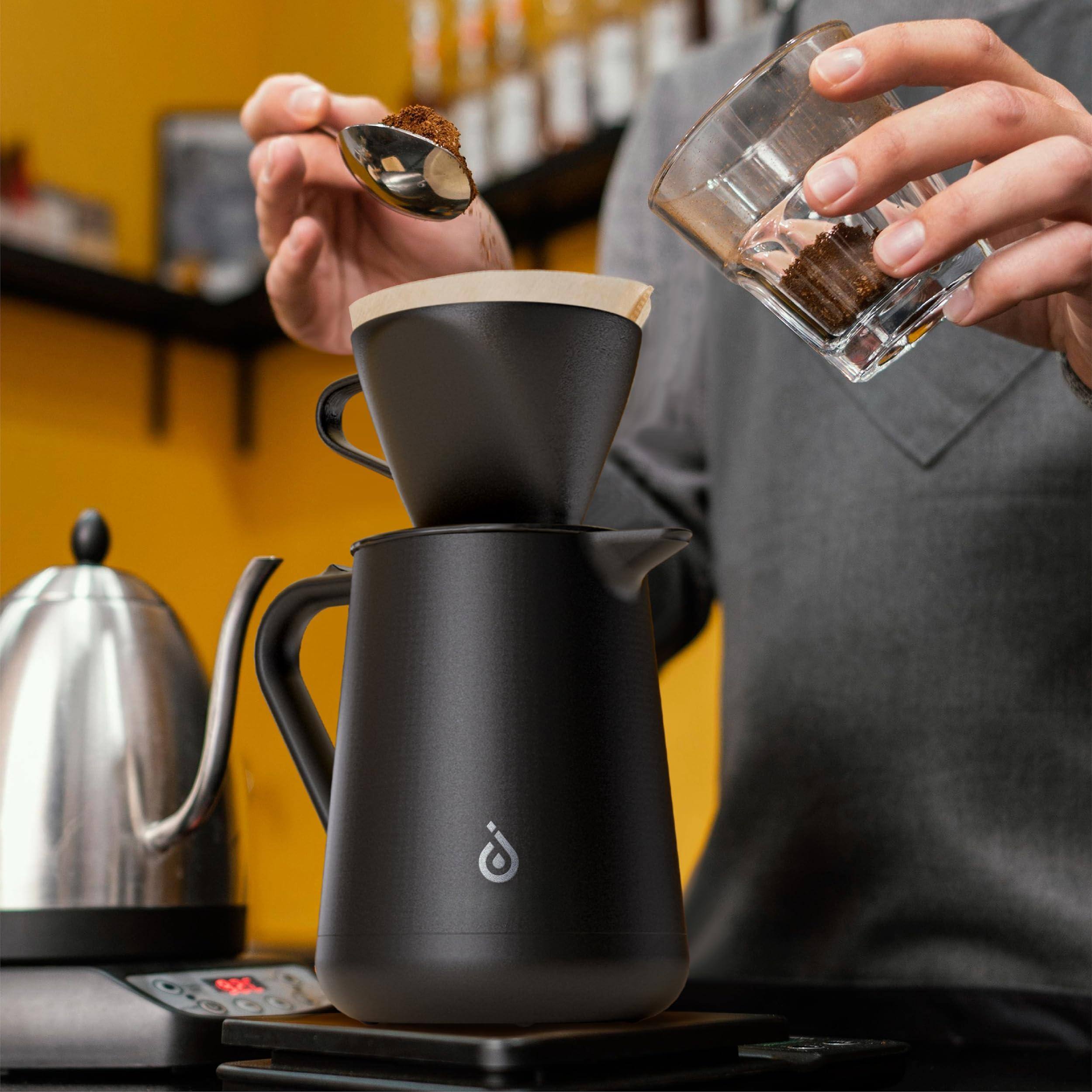 Dapper Styles Insulated Pour Over Coffee Maker Set Stainless Steel Pot ...